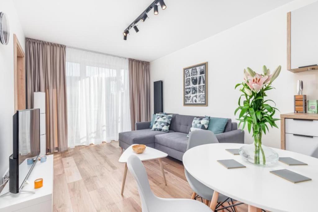 Modern Riverside Apartment With Free Parking Space Szczecin Exteriör bild