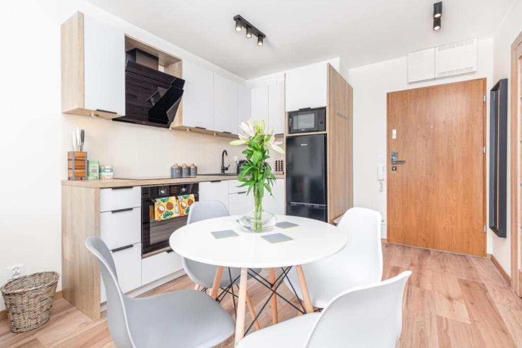 Modern Riverside Apartment With Free Parking Space Szczecin Exteriör bild